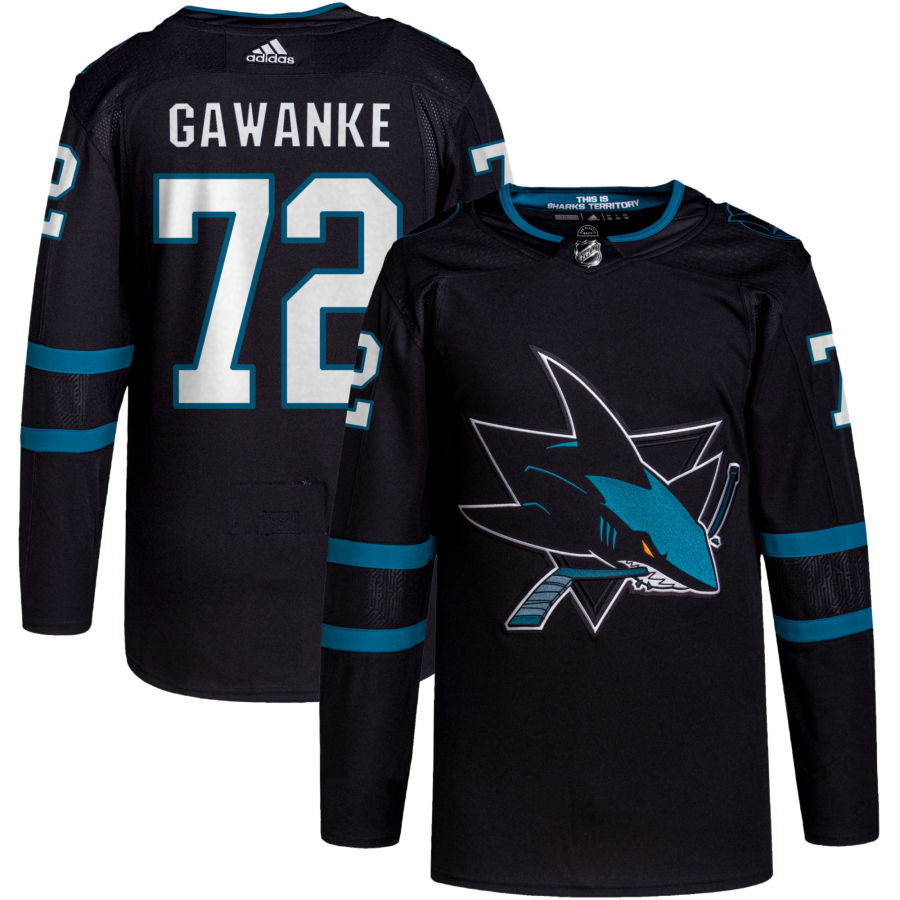 Leon Gawanke San Jose Sharks adidas Alternate Primegreen Authentic Pro Jersey - Black