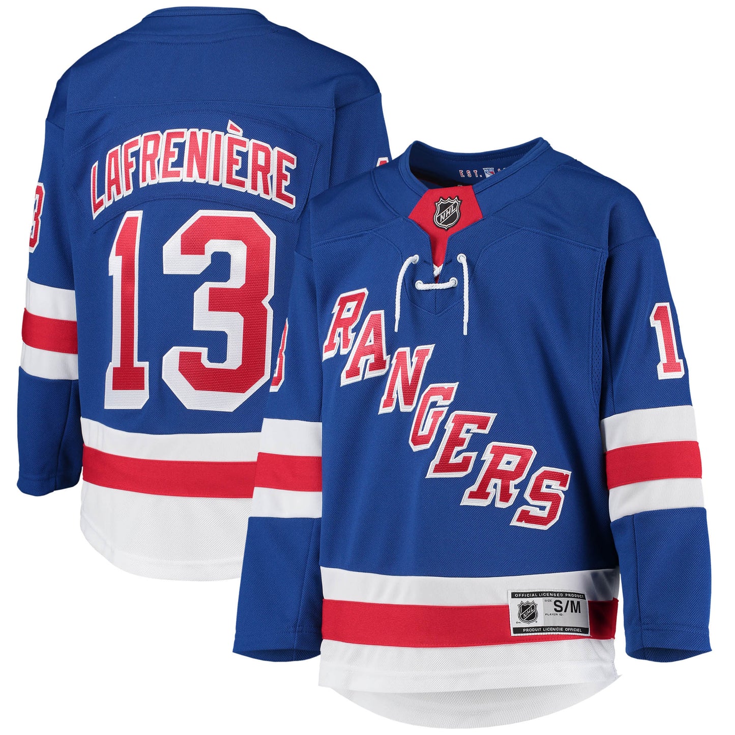 Alexis Lafreniere New York Rangers Youth Home Premier Player Jersey - Blue