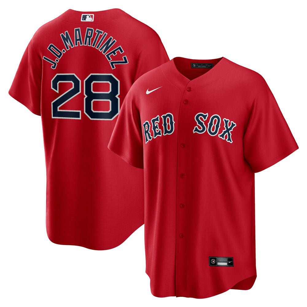 Men's Boston Red Sox J.D. Martinez Alternate Player Name Jersey - Red