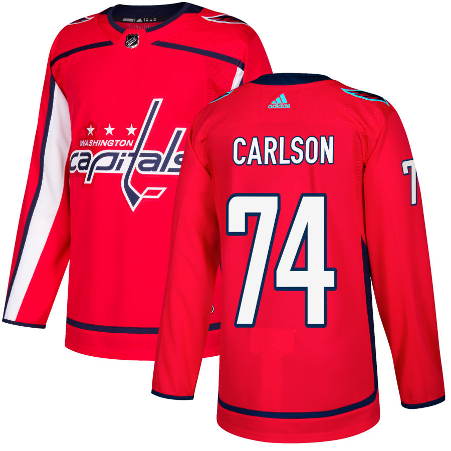 John Carlson Washington Capitals adidas Authentic Jersey - Red