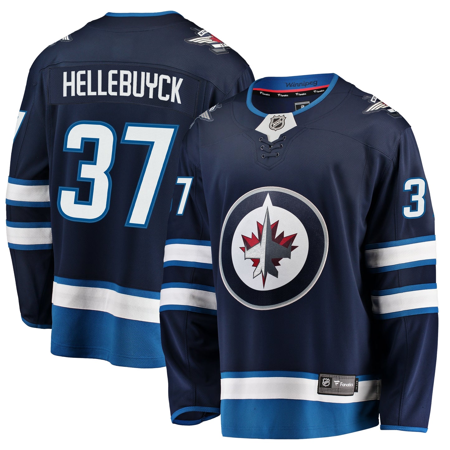 Connor Hellebuyck Winnipeg Jets Fanatics Branded Breakaway Replica Jersey - Navy
