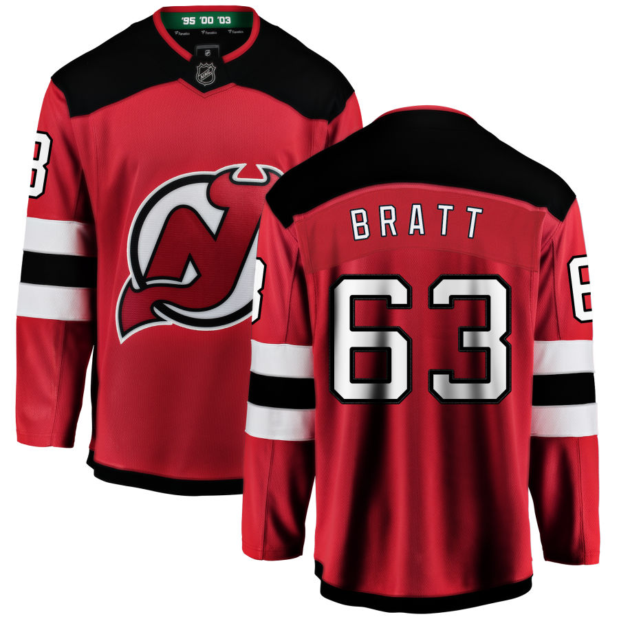 Jesper Bratt New Jersey Devils Fanatics Branded Home Breakaway Jersey - Red