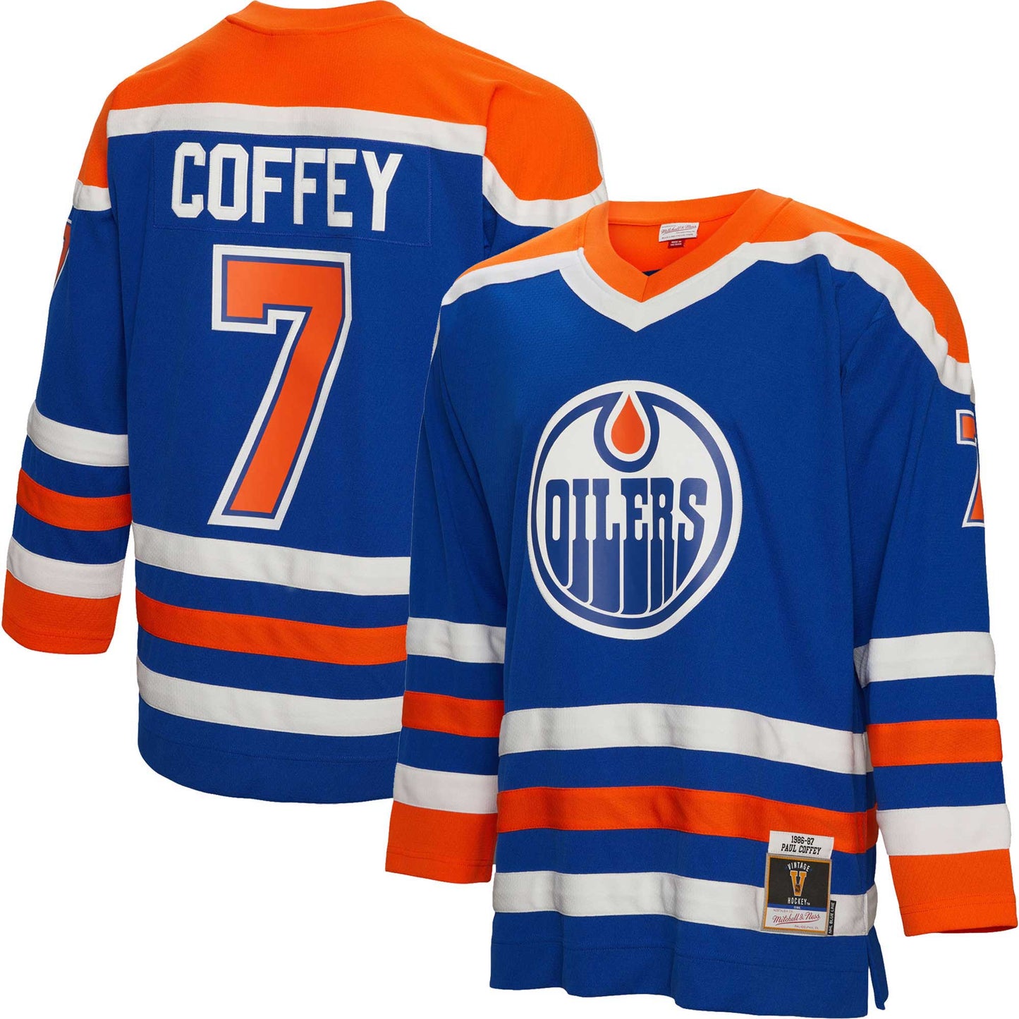 Paul Coffey Edmonton Oilers Mitchell & Ness 1986/87  Blue Line Player Jersey - Royal