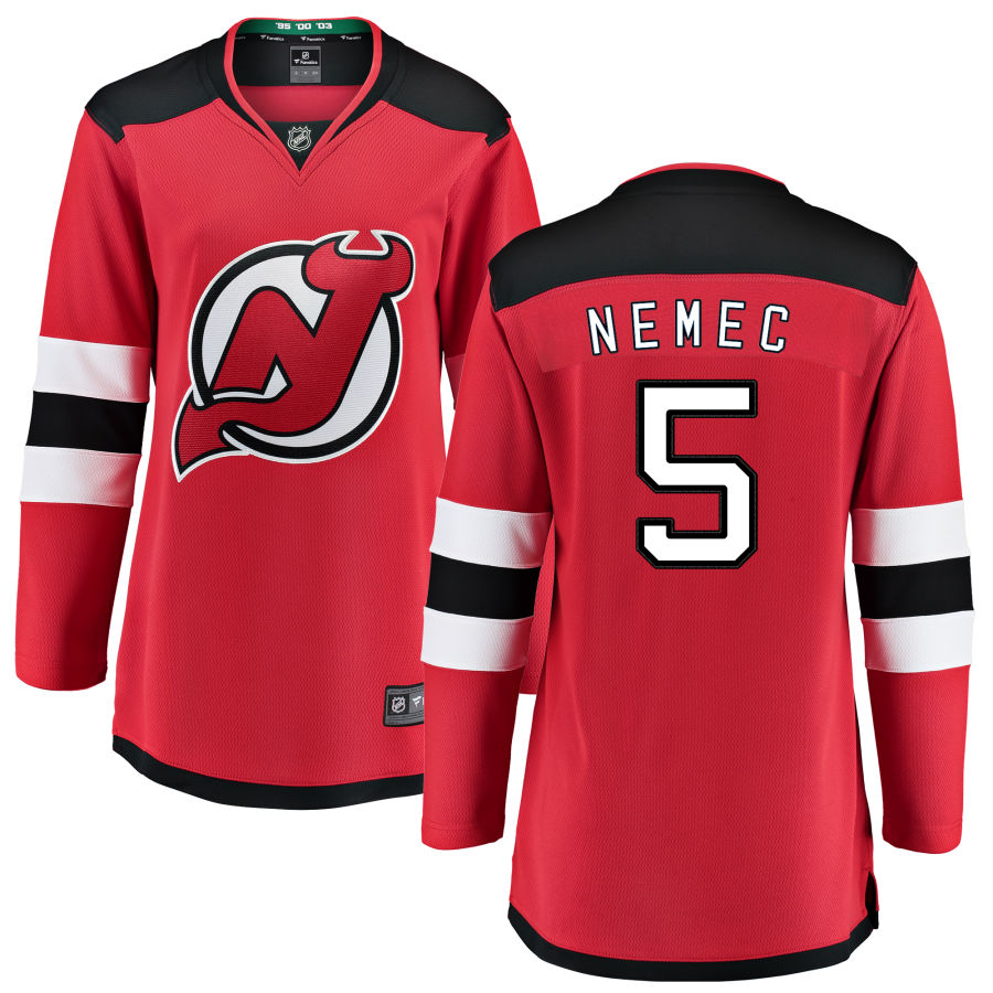 Simon Nemec New Jersey Devils Fanatics Branded Women's Home Breakaway Jersey - Red