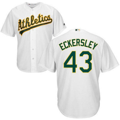 Men's Oakland Athletics Dennis Eckersley Replica Home Jersey - White