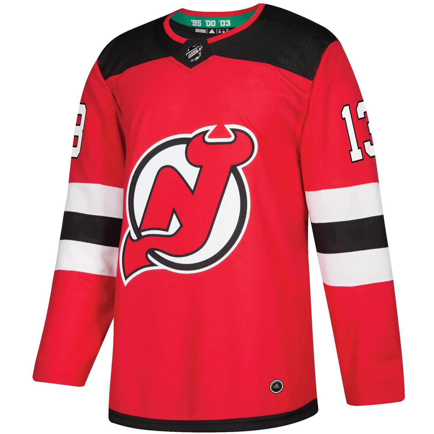 Nico Hischier New Jersey Devils adidas Authentic Player Jersey - Red