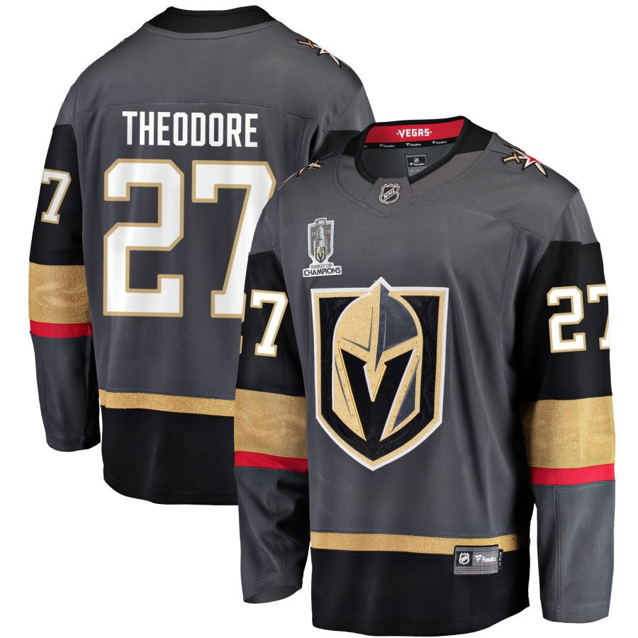 Shea Theodore  Vegas Golden Knights Fanatics Branded 2023 Stanley Cup Champions Alternate Breakaway Jersey - Black