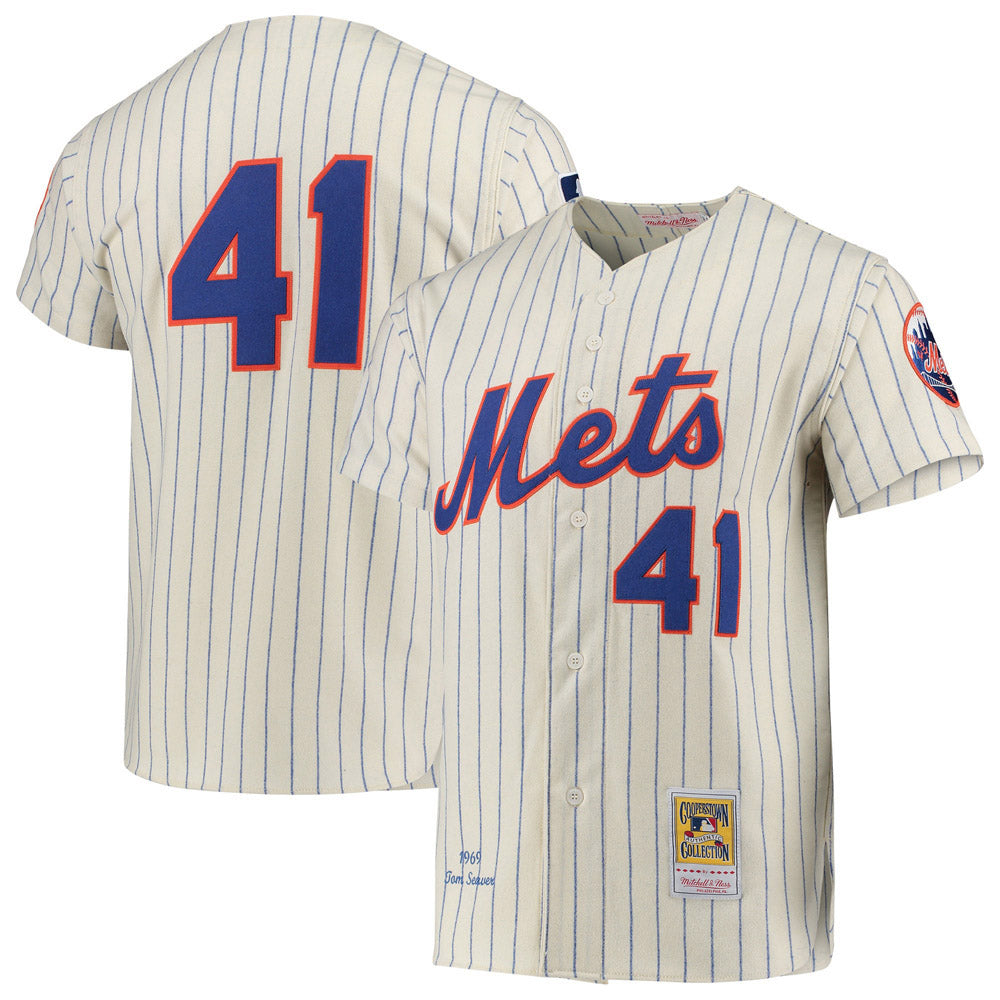 Men's New York Mets Tom Seaver Cooperstown Collection Jersey - Cream