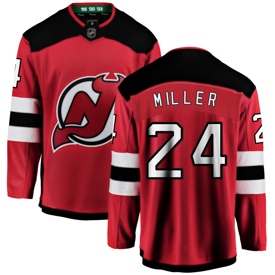 Colin Miller New Jersey Devils Fanatics Branded Home Breakaway Jersey - Red