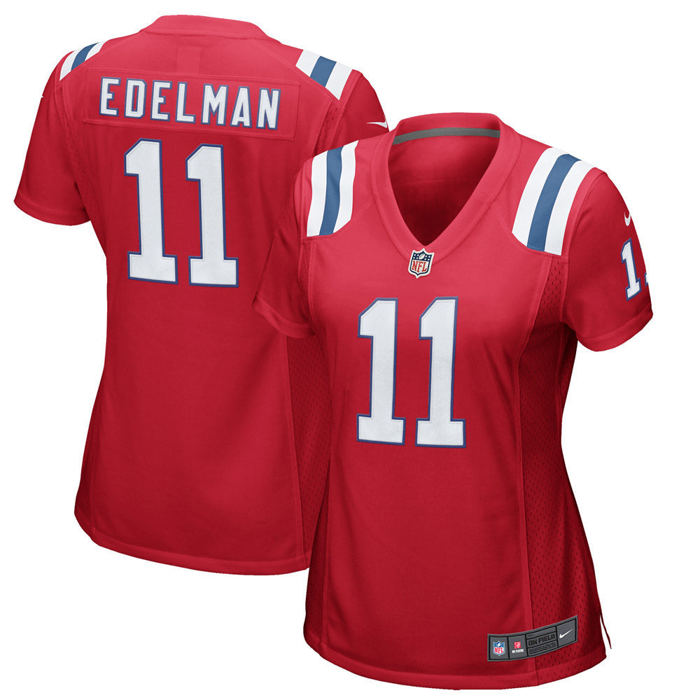 Women's New England Patriots Julian Edelman Alternate Game Jersey Red