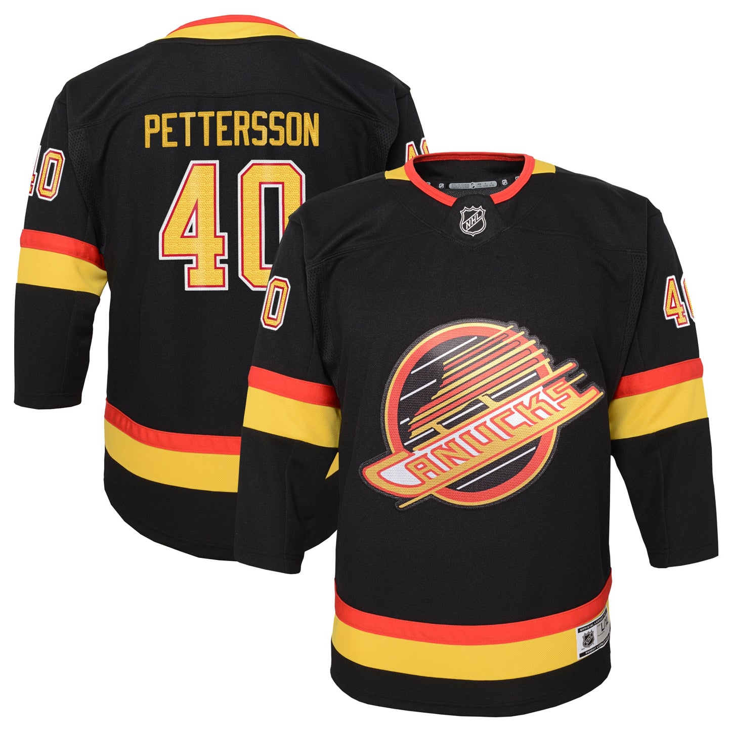 Elias Pettersson Vancouver Canucks Youth 2019/20 Flying Skate Premier Player Jersey - Black