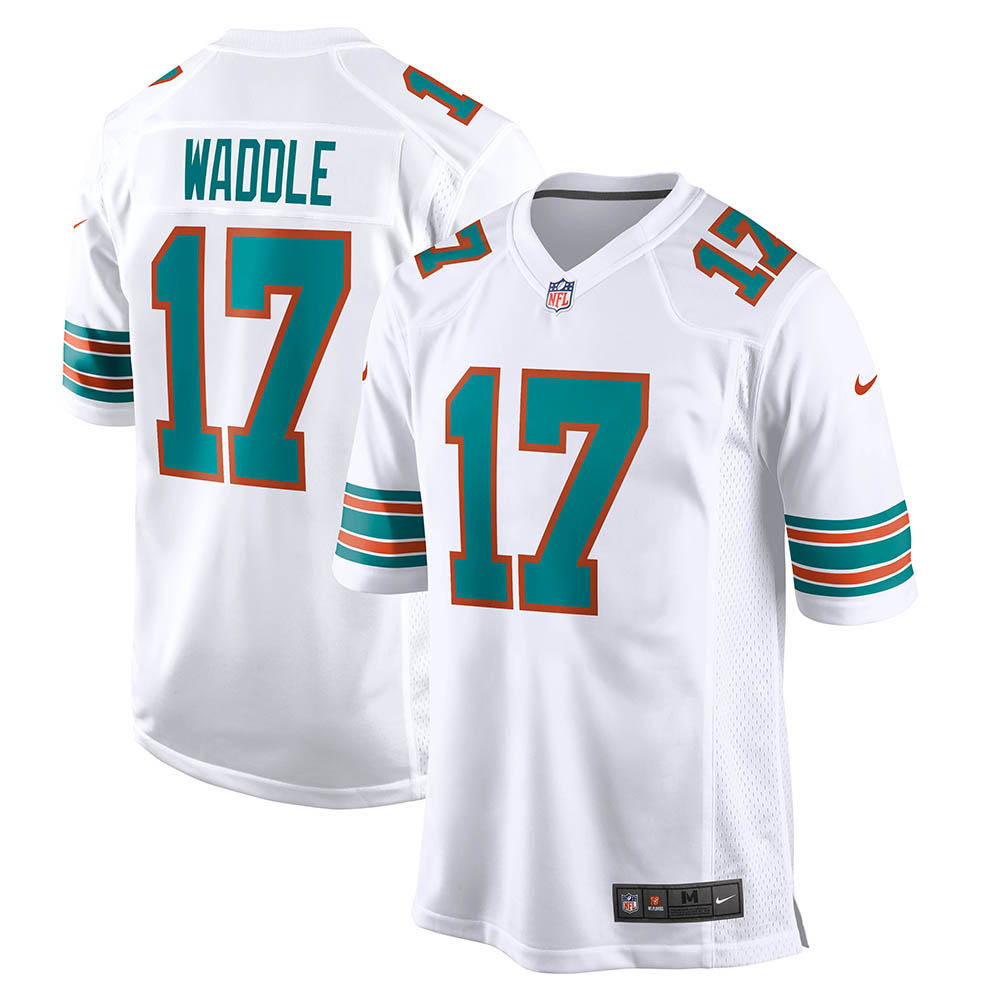 Men's Miami Dolphins Jaylen Waddle Game Jersey White