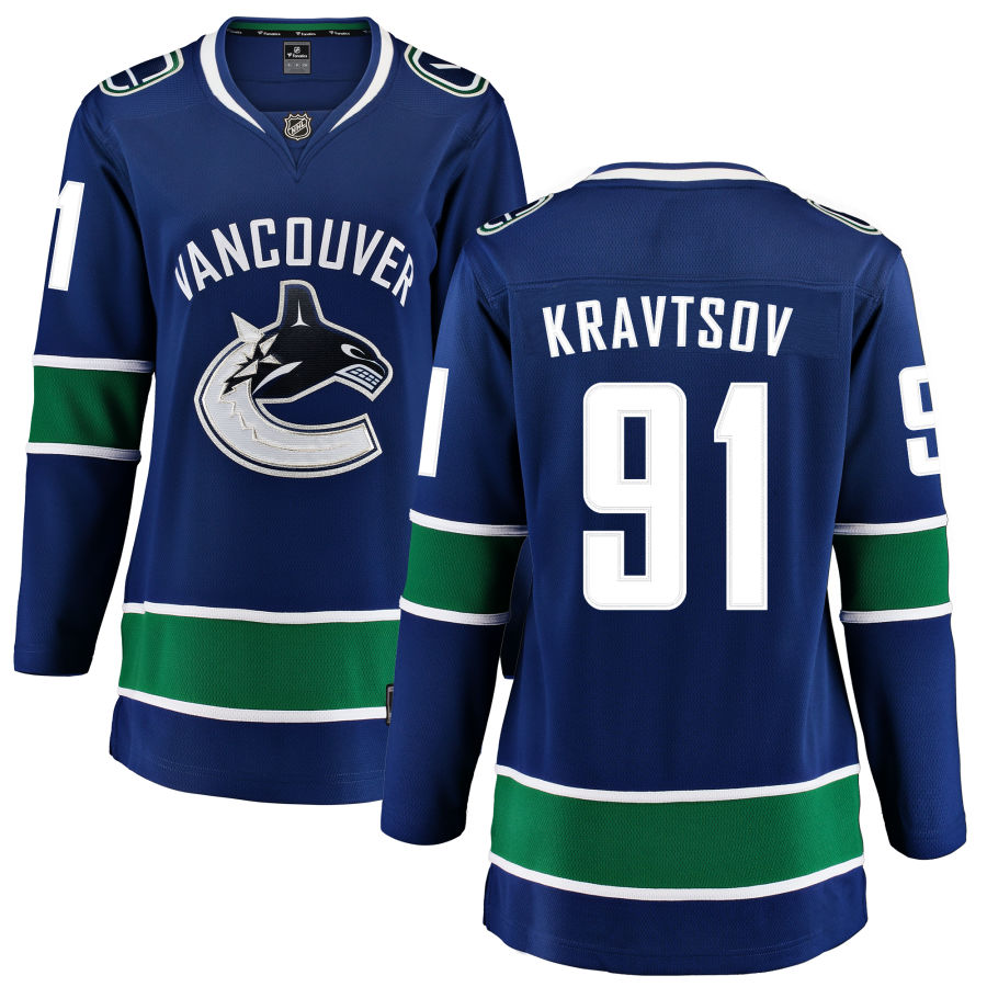 Vitali Kravtsov Vancouver Canucks Fanatics Branded Women's Home Breakaway Jersey - Blue