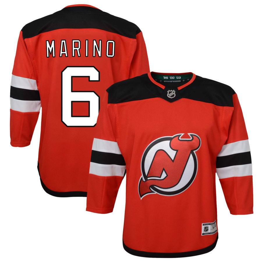 John Marino New Jersey Devils Youth Home Premier Jersey - Red
