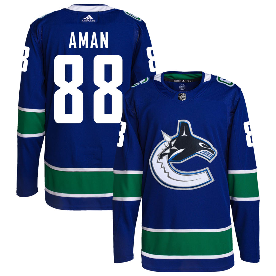 Nils Aman Vancouver Canucks adidas Home Primegreen Authentic Pro Jersey - Royal