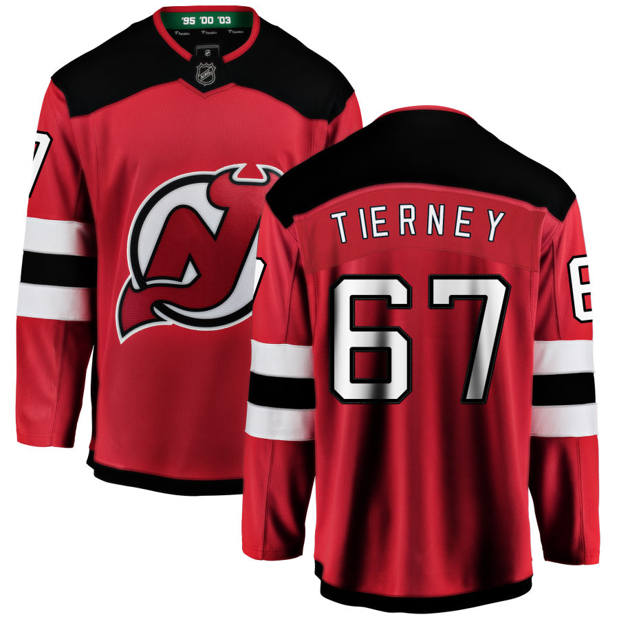 Chris Tierney New Jersey Devils Fanatics Branded Home Breakaway Jersey - Red