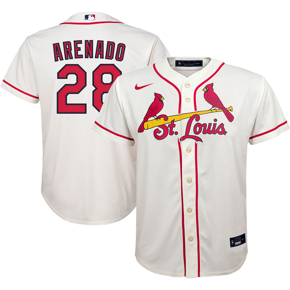 Youth St. Louis Cardinals Nolan Arenado Alternate Player Jersey - Cream