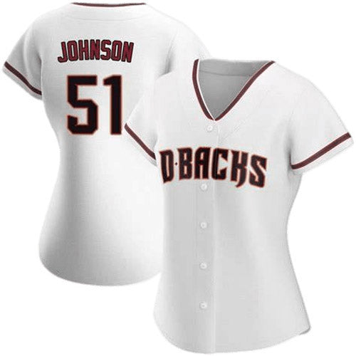 Women's Arizona Diamondbacks Randy Johnson Replica Home Jersey - White