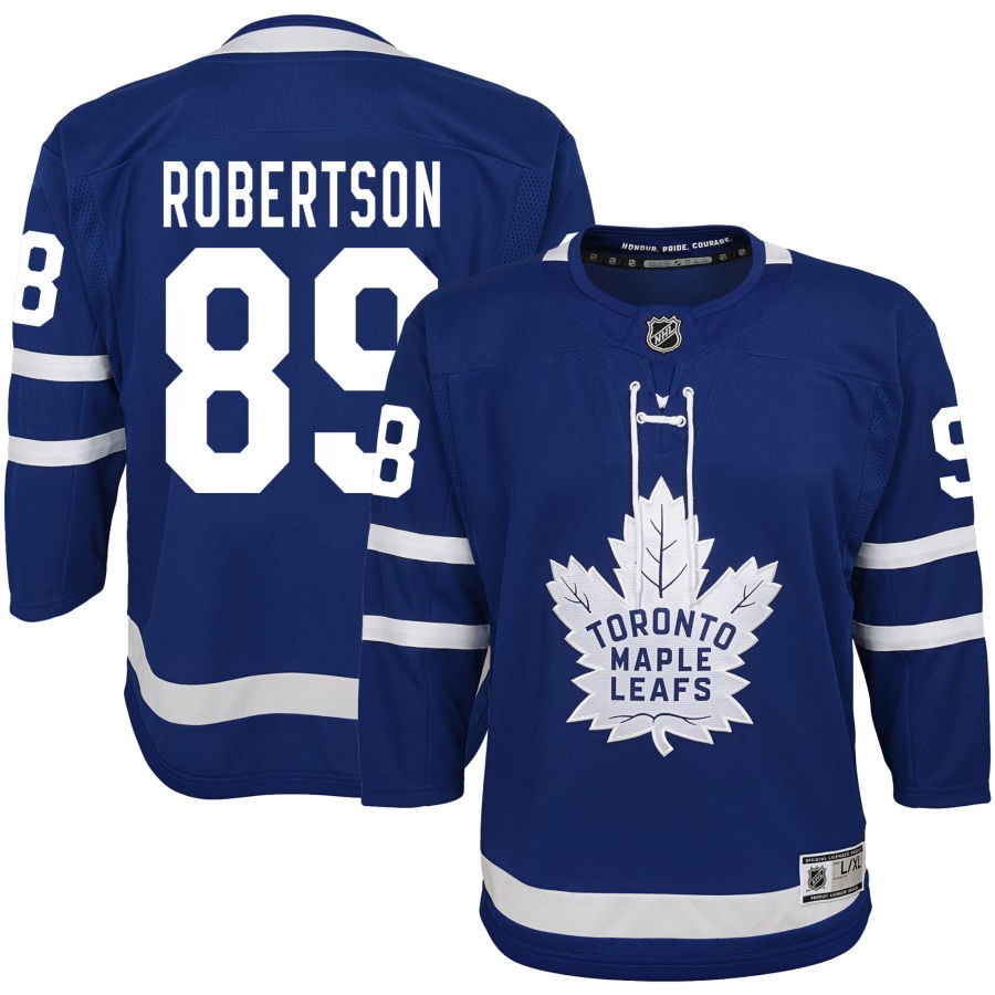 Nicholas Robertson Toronto Maple Leafs Youth Home Premier Jersey - Blue
