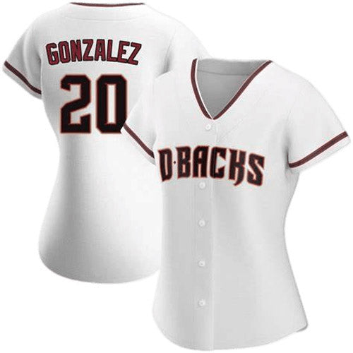Women's Arizona Diamondbacks Luis Gonzalez Replica Home Jersey - White