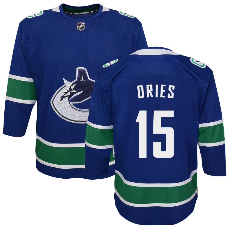 Sheldon Dries Vancouver Canucks Youth Premier Jersey - Blue
